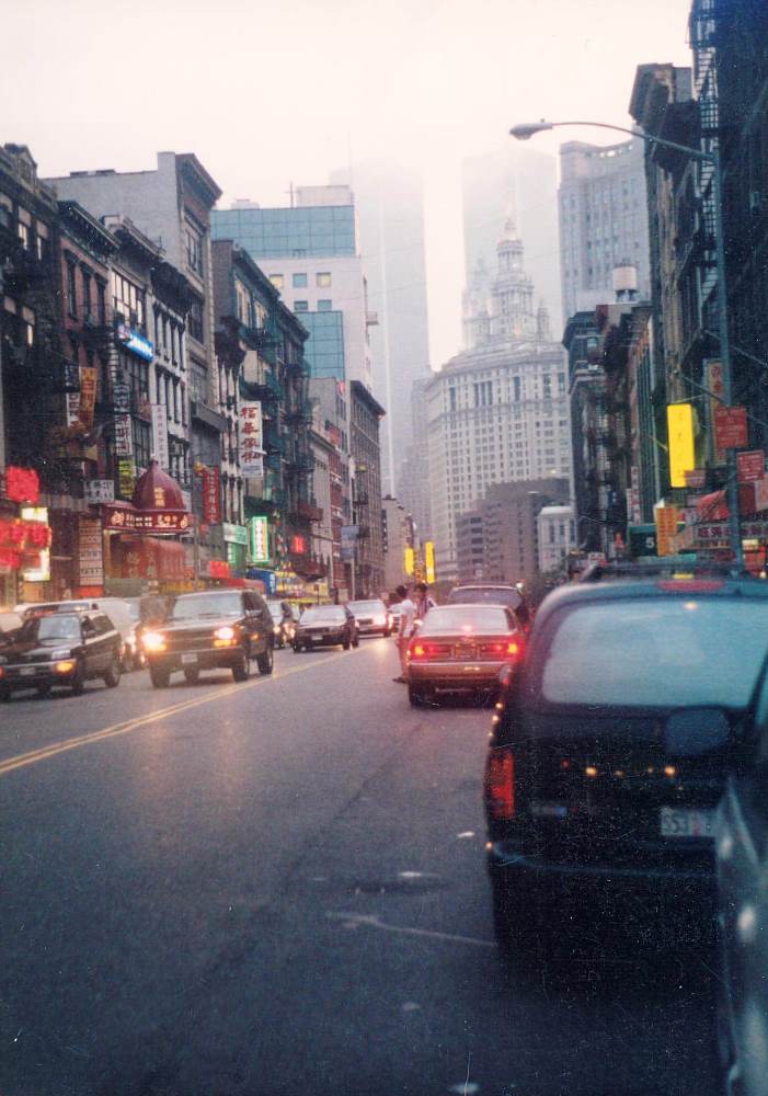 lower Manhattan (WTC Towers in bckgrnd), c. 1990's